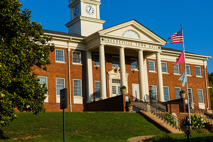 Greeneville Town Hall in Greene County, Tennessee